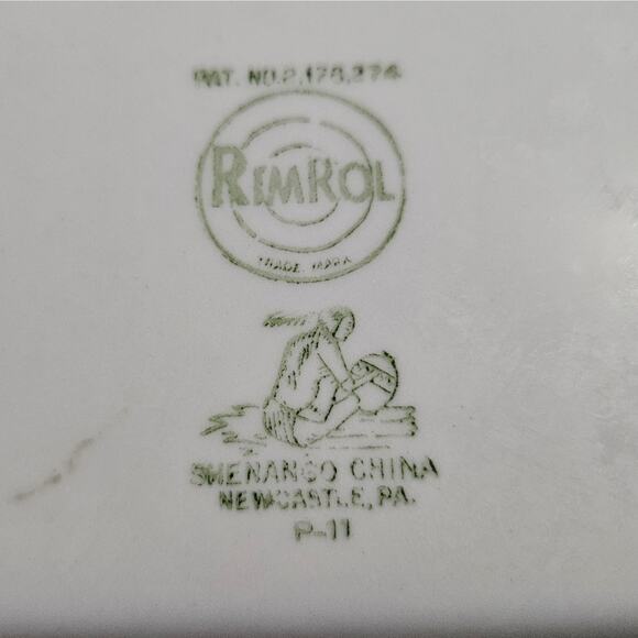 Shenango China Green Band Restaurant Ware Plates Set of 2 – 9" Heavy Duty - Picture 4 of 6